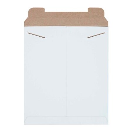 The Packaging Wholesalers Stayflats Tab Lock Mailers, 12-3/4"W x 15"L, White, 100/Pack ENVRM4SFW